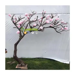 Árvore de flores artificial para decoração interna, madeira real, preço competitivo