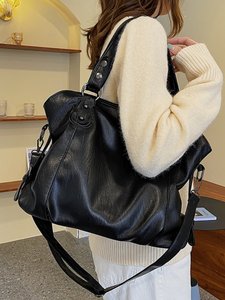 Sacs seau décontractés polyvalents en cuir véritable pour femmes, grande capacité, nouveau style 2026, avec fermeture éclair - Product Image 4