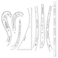 Règle de couture multifonctionnelle pour la création de patrons de vêtements, outil de mesure et de dessin, ruban à mesurer auxiliaire pour la découpe et la couture de vêtements