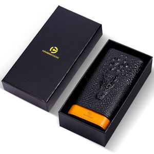 豪华皮革雪茄盒，带内置切割器的便携式旅行雪茄盒，防潮设计批发 - Product Image 6