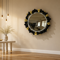 Miroir Bocadolobo Balloon, miroir décoratif en acier inoxydable de style italien de luxe, miroir d'entrée haut de gamme de designer