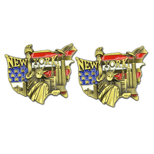 공장 사용자 정의 2D 3D 로고 금속 뉴욕시 냉장고 자석 냉장고 자석 디스플레이 기념품 용 냉장고 자석 - Product Image 1