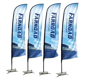 Custom High Quality Flying Feather Flags Outdoor Beach Events Quality Banner Banners Travel Agency Dye Sublimation Printing Used