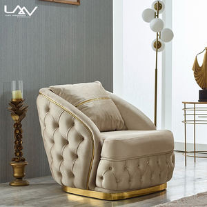 مخمل إيطالي فاخر 3 مقاعد تشيسترفيلد أو فندق حديث فيلا غرفة معيشة أثاث أريكة فاخرة - Product Image 6