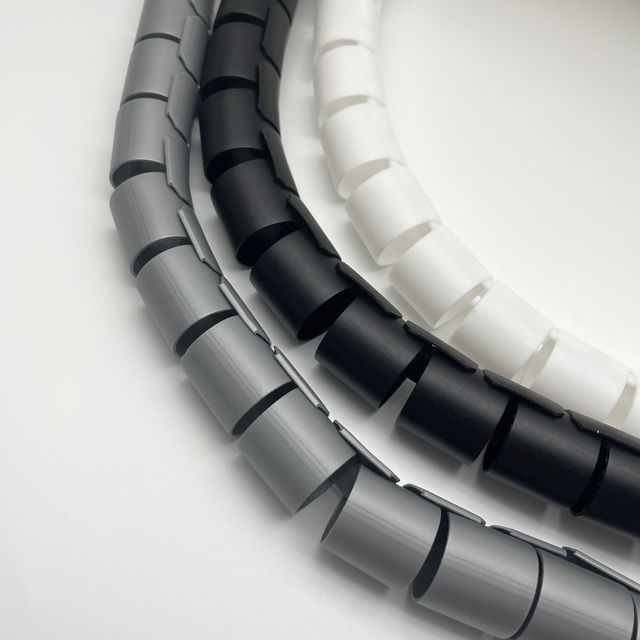 Flexible Spiral Cable Protector Modified Polypropylene Wire Wrap Management Sleeve 8~42mm 12V/24V for Charger & Automotive
