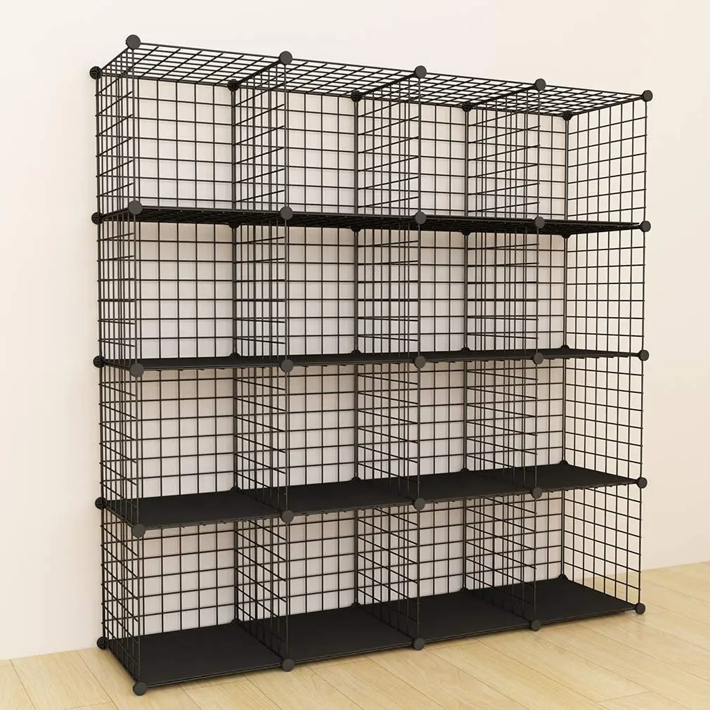 Metal Wire Storage Organizer, DIY Closet Cabinet,Wire Mesh Shelves for books toys bags