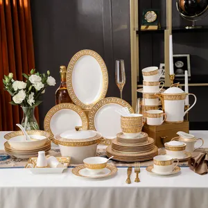 61pcs Fine Bone China Dinner Set Luxus Gute Qualität Tischset Für 6 Personen Hot Saling Geschenkset