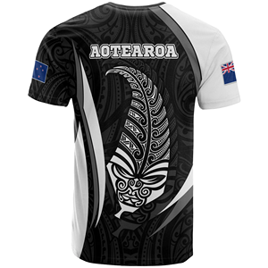 T-shirt pour <span class=keywords><strong>homme</strong></span> à manches courtes extensible, motif polynésien maori de Nouvelle-Zélande, personnalisation en gros - Product Image 2