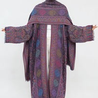 Robe Abaya élégante à fleurs, coupe ample, taille plus, nouvelle arrivée, avec écharpe, ensemble de vêtements en deux pièces