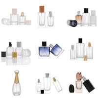 Botol Parfum Kaca Kosong Desain Khusus 30ml 50ml, Pompa Semprot Datar Mewah, Tutup Emas Ramah Lingkungan, Botol Isi Ulang Wewangian