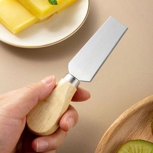 4pcs Unique Cheese Knife Tool <b>Set</b> Wood Bamboo Handle Stainless Steel Cheese Knife <b>Set</b> for Cheese Pizza - Product Image 3