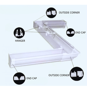 Tuyau de descente d'eau de pluie en <span class=keywords><strong>PVC</strong></span> résistant aux intempéries, facile à installer, <span class=keywords><strong>gouttière</strong></span> carrée pour les zones tropicales - Product Image 6
