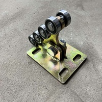 Kit de roulettes pour portail coulissant en acier au carbone robuste, design contemporain, 8 roues, usage industriel/entrepôt