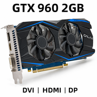 Nouvelle carte graphique GTX960 2 Go GDDR5 128 bits avec refroidissement par ventilateur pour jeux DP DVI pour ordinateur de bureau
