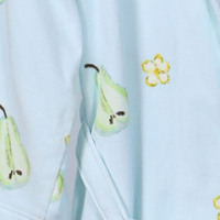 Peignoir en Coton 100% à Poils Coupés, Imprimé Fruits, Doux et Absorbant, Unisexe, pour la Maison et le Spa, Impression Personnalisée OEM ODM, Vente en Gros