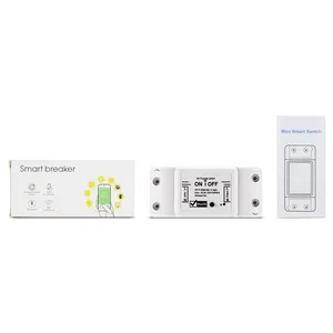 Wifi Smart Light Switch Breaker With Tuya Smart Life APP Control 10A Smart Home Breaker Works With Alexa Google Home