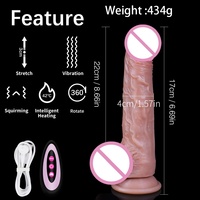 Venta al por mayor de juguetes sexuales de silicona realistas para adultos, consolador vibrador con Control remoto suave con diseño de pene grande