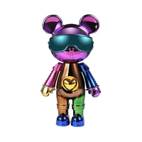 ECOJAS Produits populaires Statues en fibre de verre Super Star Bear Brick Sculptures d'animaux de dessin animé en résine à vendre