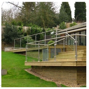 Apoio de baluscomércio de cerca de aço inoxidável, poste para varanda de vidro temperado, coluna de teto de vidro, baluster - Product Image 4