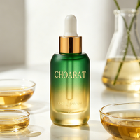 Flacon compte-gouttes en verre à épaule plate de 30 ml, emballage cosmétique épais, flacon compte-gouttes en verre pour huile capillaire et sérum avec sérigraphie givrée