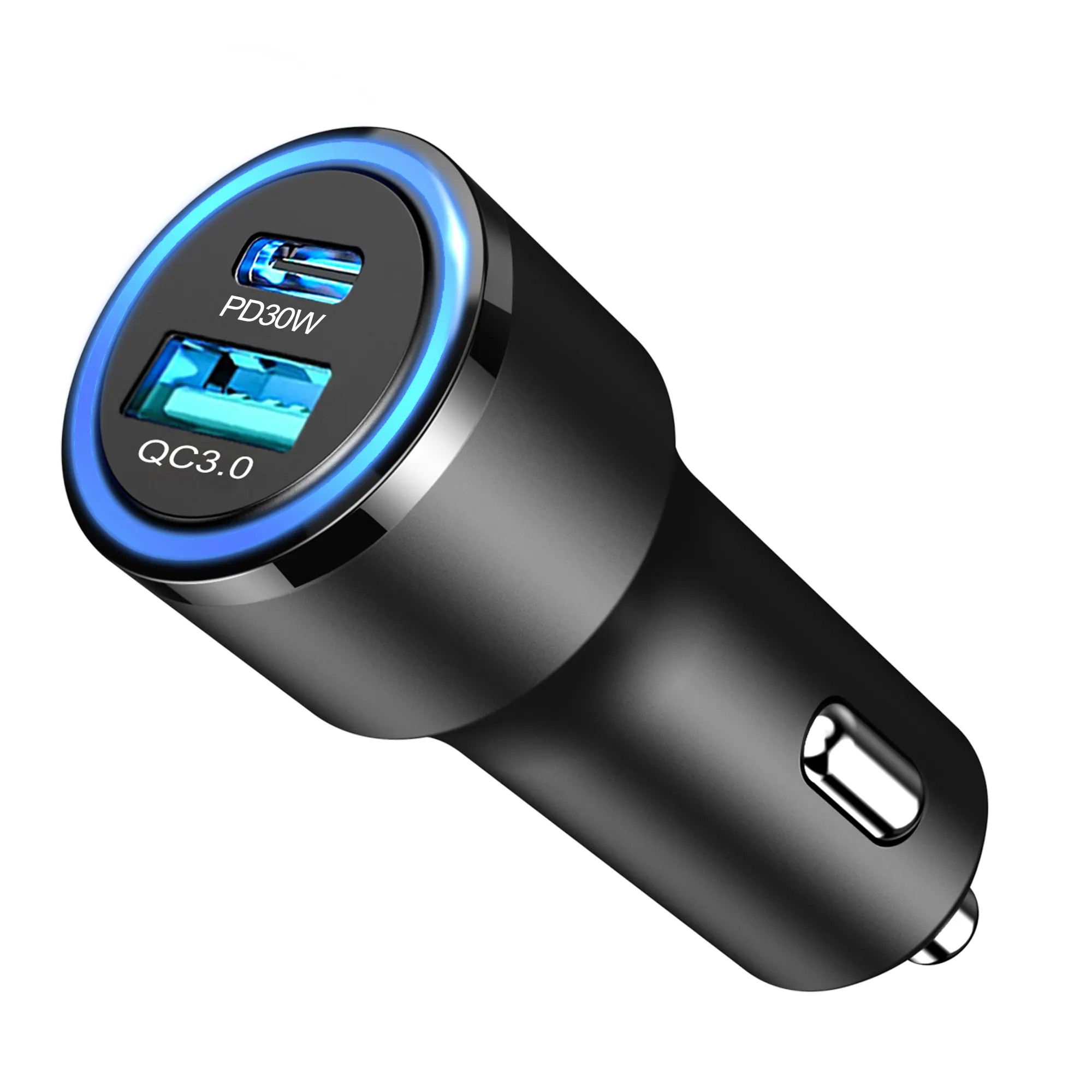 New arrivals Car Charging Accessories Dual Usb Car Charger Adapter PD30W QC3.0 Usb Port 3.1a Smart Car Charger For Iphone Mobile
