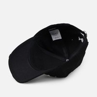 Gorra de Béisbol de 5 Paneles Bordada con Logotipo Personalizado Negro de Alta Calidad, Gorra de Papá, Gorra Deportiva Ajustable Suave Sin Estructura para Hombre