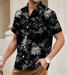 Benutzer definierte Sublimation Blumen druck Casual Summer Beach Tägliches Büro Urlaub Shirt Button Designer Einzigartiges Herren Hawaii hemd - Product Image 1