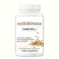 Nattokinase 10000 FU en capsules avec CoQ10, curcuma et extrait d'ail vieilli – Soutien cardiaque – Complément végétarien