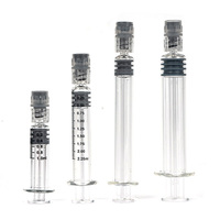 Seringue à embout Luer Lock en verre borosilicate pour huile concentrée, médicaments, pipettage, aiguilles, conteneurs d'emballage d'huile distillée