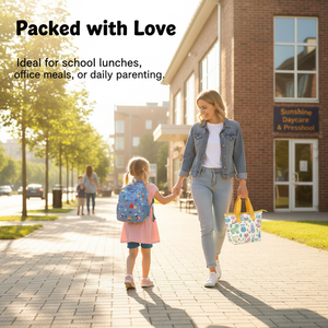 กระเป๋าผ้าแคนวาสลายการ์ตูนสัตว์ป่าสุดน่ารัก พิมพ์ลายตามสั่ง ทนทาน เหมาะสำหรับใส่กล่องอาหารกลางวัน สำหรับเด็ก ไปโรงเรียน ปิกนิก สำหรับเด็กหญิงและเด็กชาย - Product Image 4