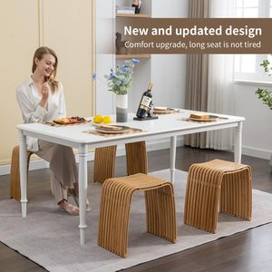 Nuevos Taburetes y Sillas de Comedor de <span class=keywords><strong>Diseño</strong></span> <span class=keywords><strong>Minimalista</strong></span> de Bambú para Comedor, Sala de Estar, Dormitorio, Baño, Muebles para el Hogar - Product Image 6