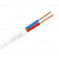 Kabel Kabel Rumah Terbaik BVVB Flat Solid Copper PVC Berinsulasi 2 Inti 1.5 2.5 4.0 6.0 Penutup Putih Merah/Biru Standar IEC Terdaftar