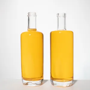 Rsg bán buôn 500ml 750ml 1000ml cao Borosilicate chai thủy tinh cho rượu Whisky Gin Vodka Rum Tequila