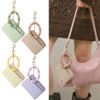 Ventes Flash : Porte-monnaie en cuir PU, porte-cartes, sac hibou mignon avec perles colorées et pompon, porte-clés multifonctionnel, breloques pour sac à main