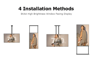 3000 ~ 3500 निट्स का 55 इंच छत डबल फेस वीडियो विज्ञापन स्क्रीन समर्थन खुदरा प्रदर्शन के लिए विभिन्न सामग्री प्रदर्शित करता है - Product Image 3