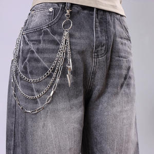 Cadena de cintura de múltiples capas estilo Hip Hop Punk Metal con colgante de flecha para hombres y mujeres, accesorio de moda para pantalones. - Product Image 1
