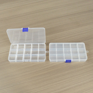 Rectangular Pp Plastic <b>Storage</b> <b>Box</b> 15 Detachable Compartments For Jewelry Earrings Buttons Hardware Components Packaging - Product Image 2