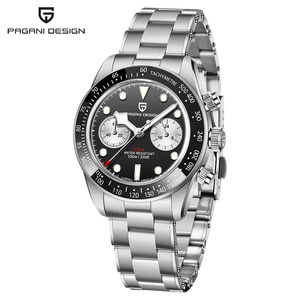 Relojes PAGANI DESIGN 1718 para hombre, cronógrafo, acero inoxidable, vintage, de lujo, de cuarzo. - Product Image 1