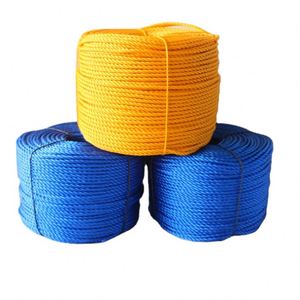 Corde en fibre PP colorée à 3 brins de 8 mm à 30 mm de l'usine chinoise de cordes, idéale pour l'amarage, le remorquage et la levée en milieu maritime - Product Image 1