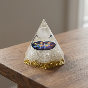 Pirámide de Orgonita de Siete Chakras, Cristal de Cuarzo, Amatista, Ojo de Tigre, Regalo de Feng Shui - Product Image 2