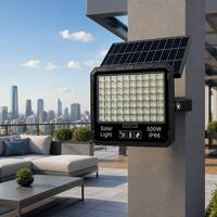Projecteur solaire LED 200W IP65 en ABS avec télécommande, angle de faisceau 120°, éclairage de jardin, certifié CE RoHS