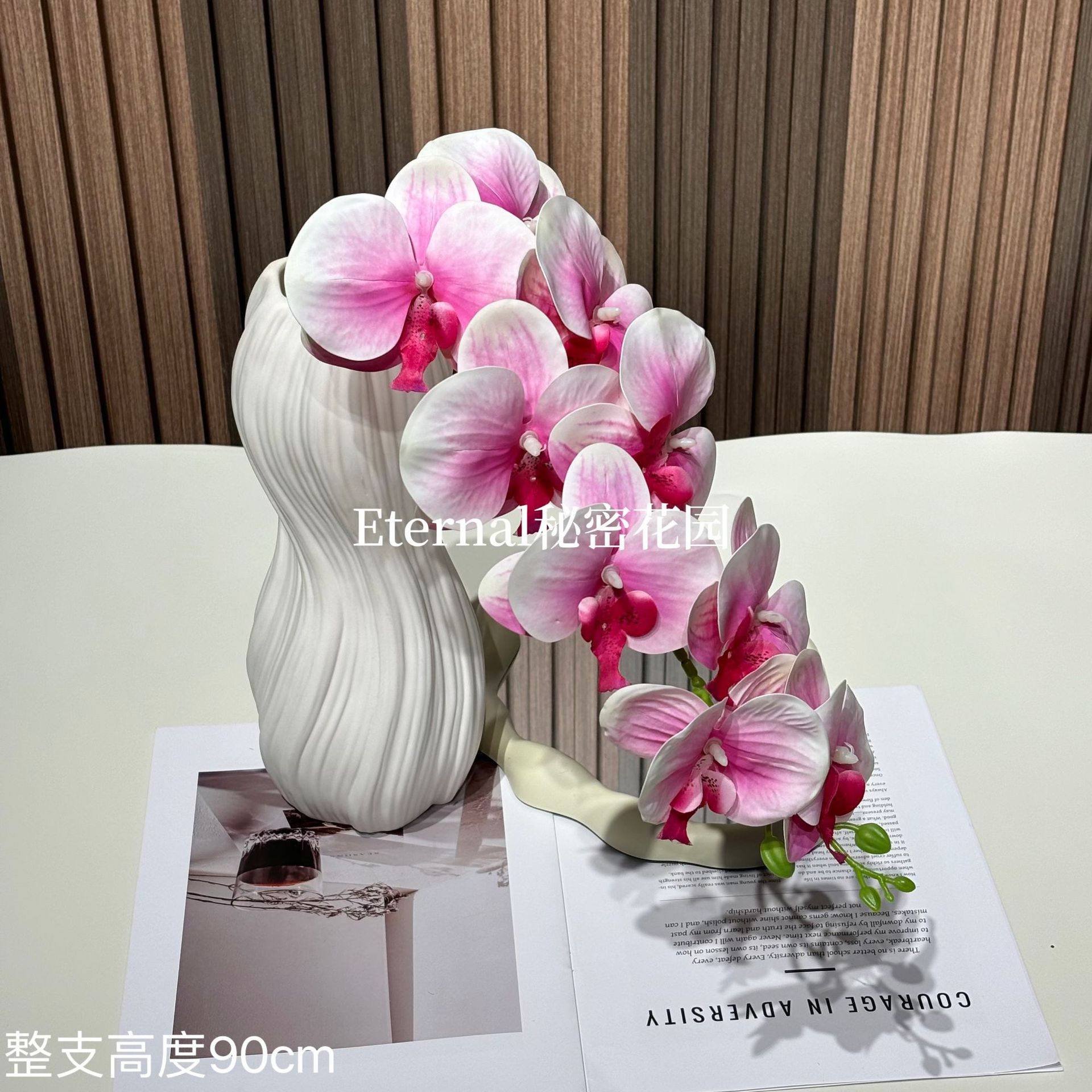 3D9Head phalaenopsis coeur rose blanc