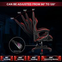 Chaise de bureau ergonomique pour le jeu, dossier haut inclinable avec repose-pieds, chaise de bureau pivotante réglable pour la maison et le bureau
