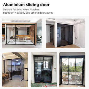 Nuovo Design in alluminio <span class=keywords><strong>porta</strong></span> scorrevole in vetro resistente <span class=keywords><strong>per</strong></span> uso esterno <span class=keywords><strong>per</strong></span> ville salotti struttura sottile cina all'ingrosso della fabbrica - Product Image 4