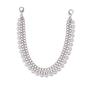 เครื่องประดับรองเท้าแบบโซ่ไข่มุก สามชั้น สแตนเลส สำหรับรองเท้าผ้าใบ รองเท้าบูทมาร์ติน เครื่องประดับตกแต่ง แฟชั่นสำหรับทุกเพศ - Product Image 5