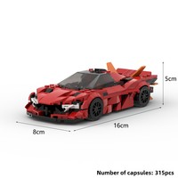 Kit de construction MOC de supercar de luxe EVO en plastique ABS, ensemble populaire de voitures de course rapides, idéal pour les cadeaux d'entreprise, blocs de construction