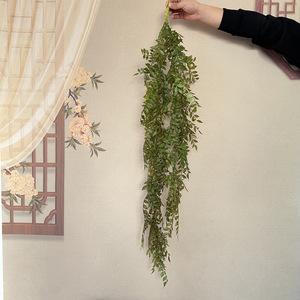 Usine de fleurs artificielles Meiyu Craft, plante artificielle verte suspendue de 104 cm, décoration pour la maison, mariage, extérieur, accessoires - Product Image 1