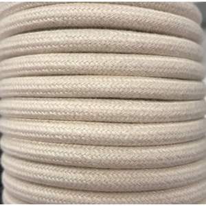 Cavo tessile in cotone liscio da 5m in beige, ideale per decorazioni e progetti di artigianato, che aggiunge un tocco - Product Image 1