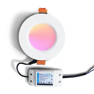 Focos LED Inteligentes ZigBee de 4 Pulgadas, Modernos, Empotrables, Atenuables, con Cambio de Color RGB CCT, Iluminación Empotrada IP20 CRI80 de Alto Brillo - Product Image 1
