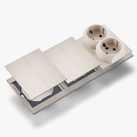 Interruptores y Enchufes de Pared WESA Ultrafinos con Botón Pulsador de 1/2/3 Vías, Enchufe Europeo de 1/2 Vía, Combinación Libre, Diseño Moderno de Lujo